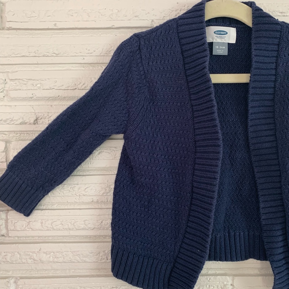 Navy Blue Open-front Cardigan Sz 18-24 mo